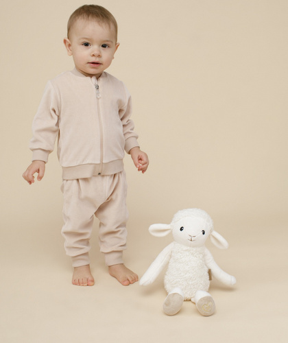 Lovely Day Pinokio Welurowa Bluza na zamek - beżowy 