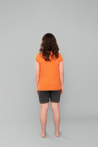 Blonde Italian Fashion Piżama dziewczęca - pomarańcz/ciemny melanż