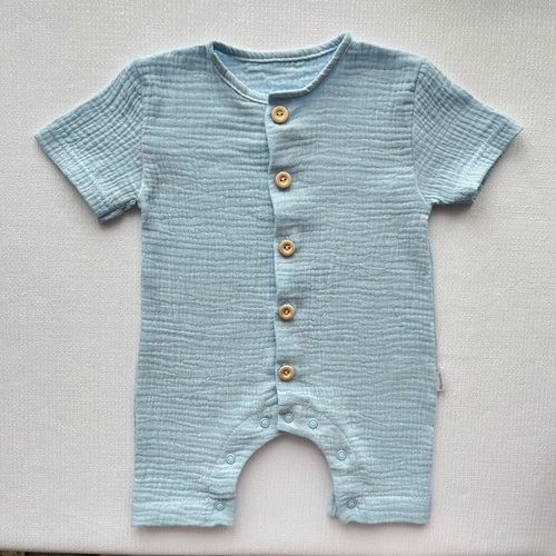 RA55208 Mamatti Rampers muślinowy - niebieski