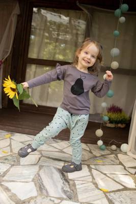 Tres Bien Pinokio Pumpy w groszki - mięta druk