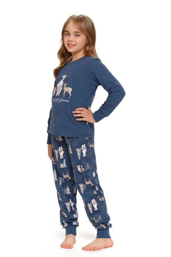 Piżama dziecięca 4324 "Animals" Unisex Doctor Nap - deep blue