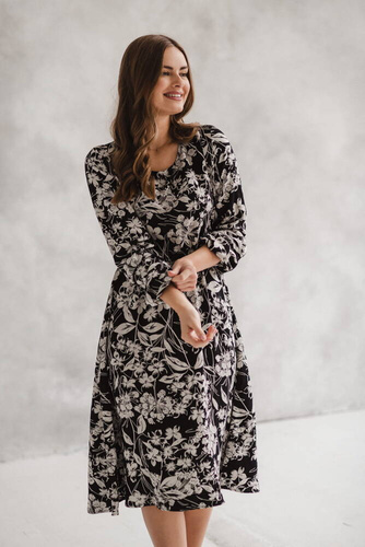 Lovely Dress sukienka ciążowa i do karmienia Milk&Love czarna w print