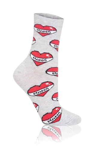 S122D Mama Italian Fashion Skarpety damskie - szary