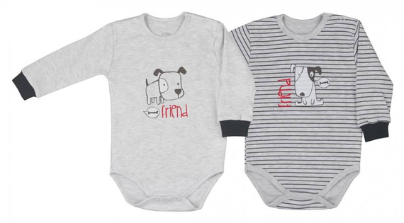 Friend Koala Body z długim rękawem - szare