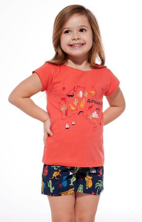 787/104 788/104 Australia Piżama dziewczęca Cornette coral