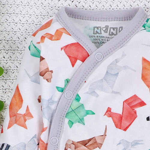ABN-5381 Fun Origami Body kopertowe z bawełny organicznej Nini druk