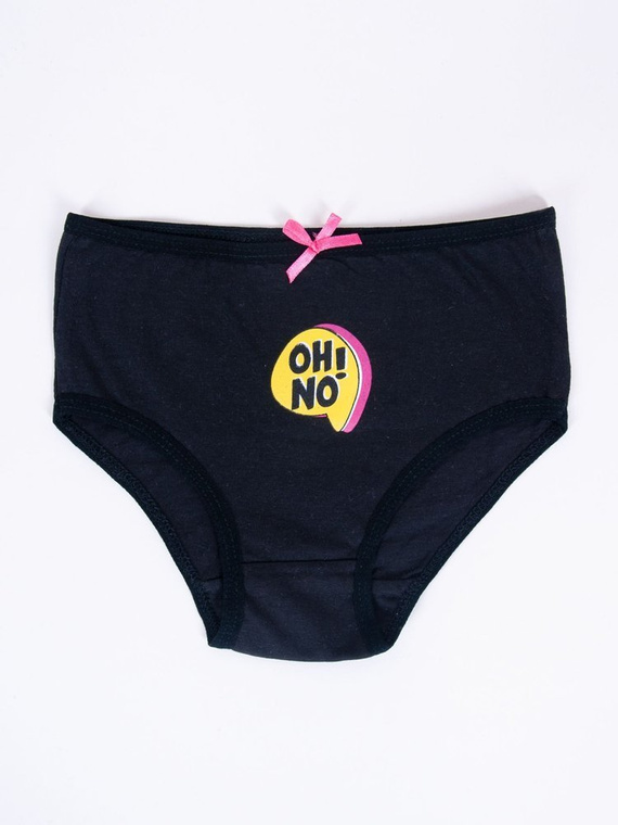 MD-26 2 Figi Dziewczęce YO! czarny-różowy-żółty