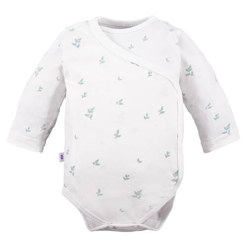 Petite Eevi Body rozpinane - listki białe