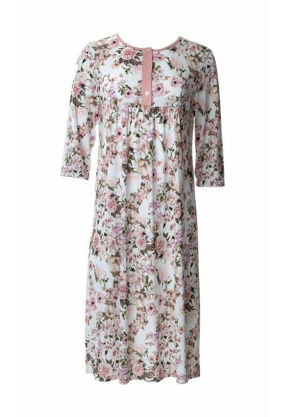 86442 Pola koszula nocna z rozpinanym dekoltem Mewa różowy