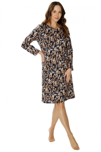 86675 Lucy Koszula nocna Mewa druk brązowy