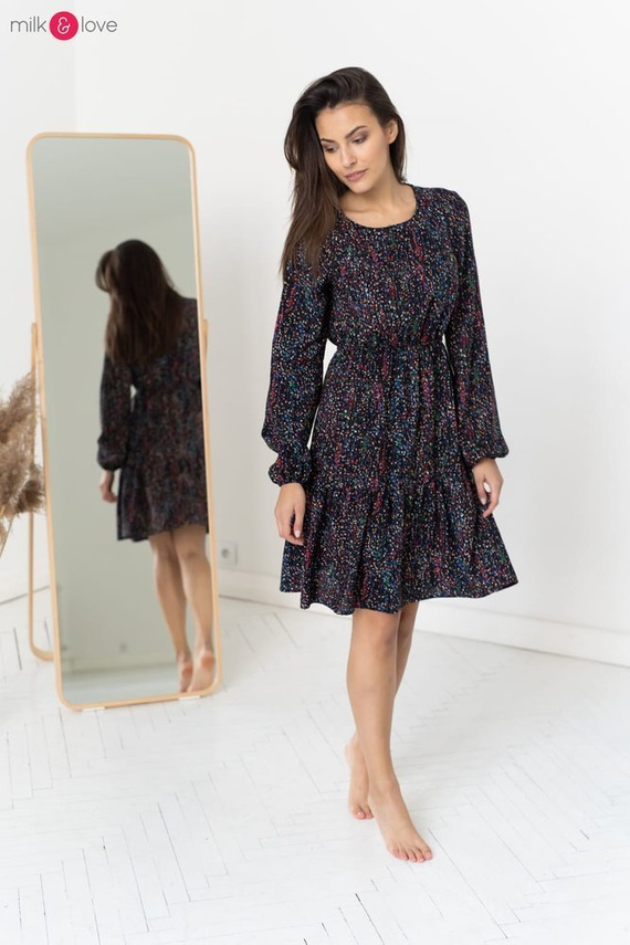 Lovely Dress Milk&Love sukienka ciążowa i do karmieniagranatowa w print