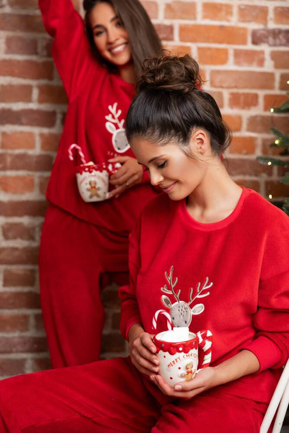 Sensis Harriet Piżama damska - czerwony