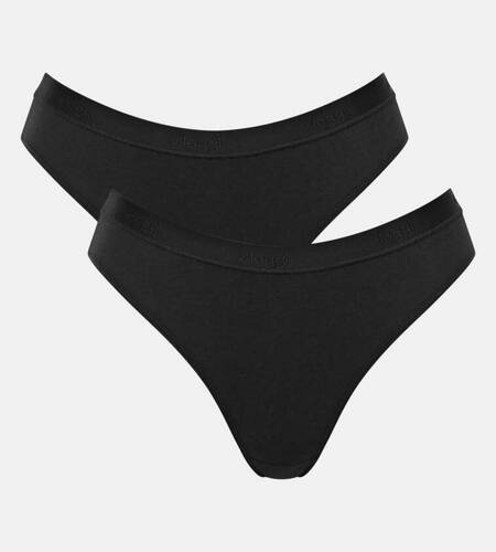 Casual High leg Figi Damskie 2-pak Sloggi GO - black