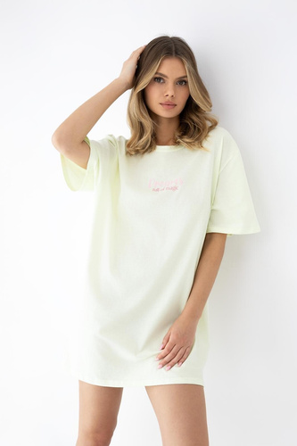 Koszula nocna Savanna Sensis limonkowa bawełniana lekka wygodna