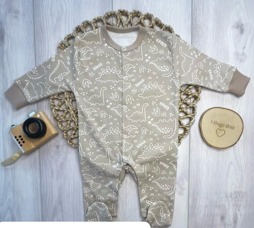 Pajacyk dla Niemowląt Mamatti PS15341 Kwiatki – Zamek, Bez Stópek