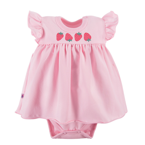 Strawberry & Love Eevi Sukienko-body, krótki rękaw - róż