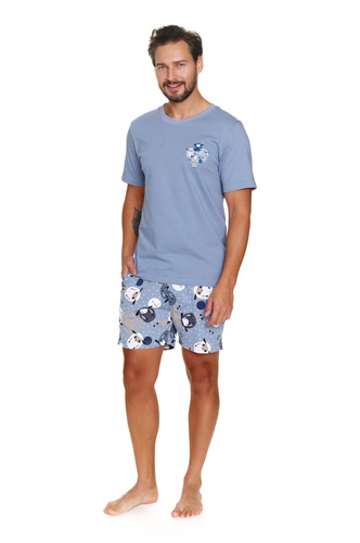 7207 Piżama Męska Doctor Nap - sheep (niebieski)