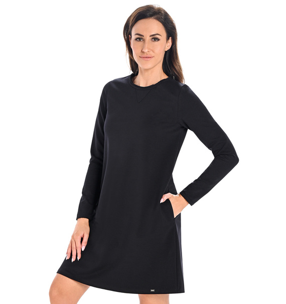 216103 Madelyn Sukienka z długim rękawem Teyli - czarny