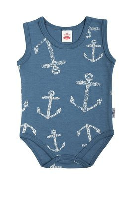 "BLUE SEA" Makoma body niemowlęce ramiączkach niebieski