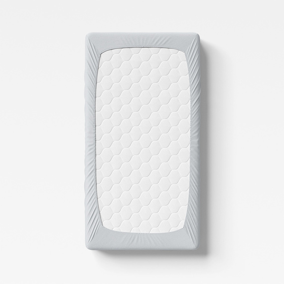 Eevi Prześcieradło dziecięce bawełniane - jasny szary