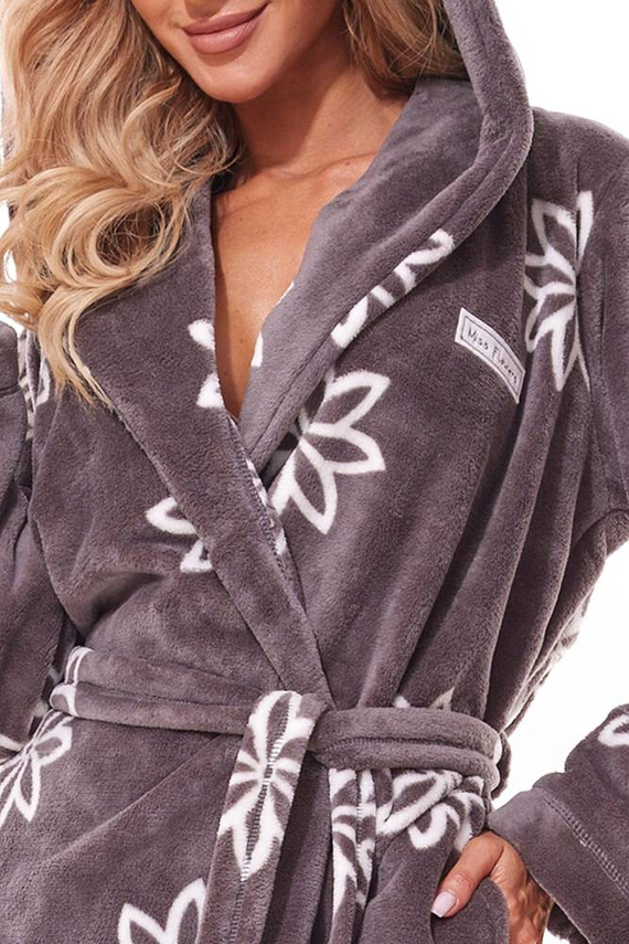 2316 Miss Fleur Szlafrok Damski długi L&L - onyx