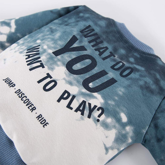 Jump Eevi Bluza dla chłopca - szary/niebieski