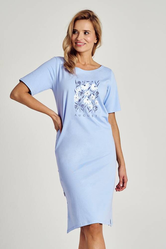 3139 Viviana Koszula nocna Taro- niebieski