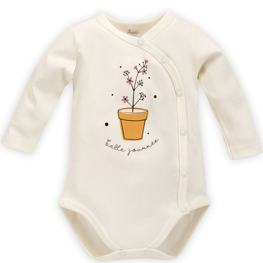 Tres Bien Pinokio Rozpinane body dla dziewczynki- ecru