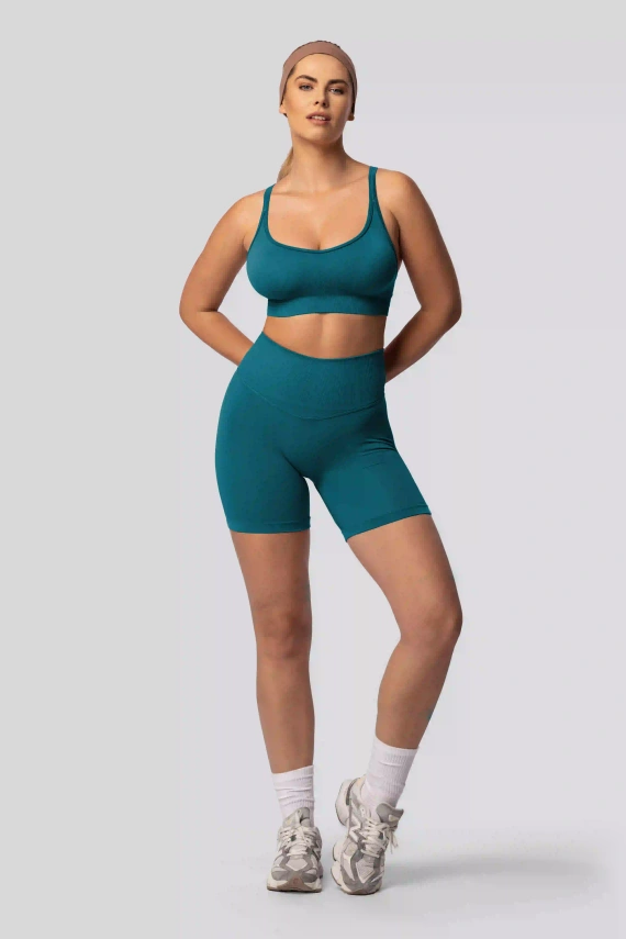 Spaio PUSH-UP PRO spodenki modelujące bezszwowe fitness szorty tale blue