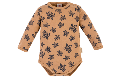 "Easy Life" Body z długim rękawem Makoma druk coffe