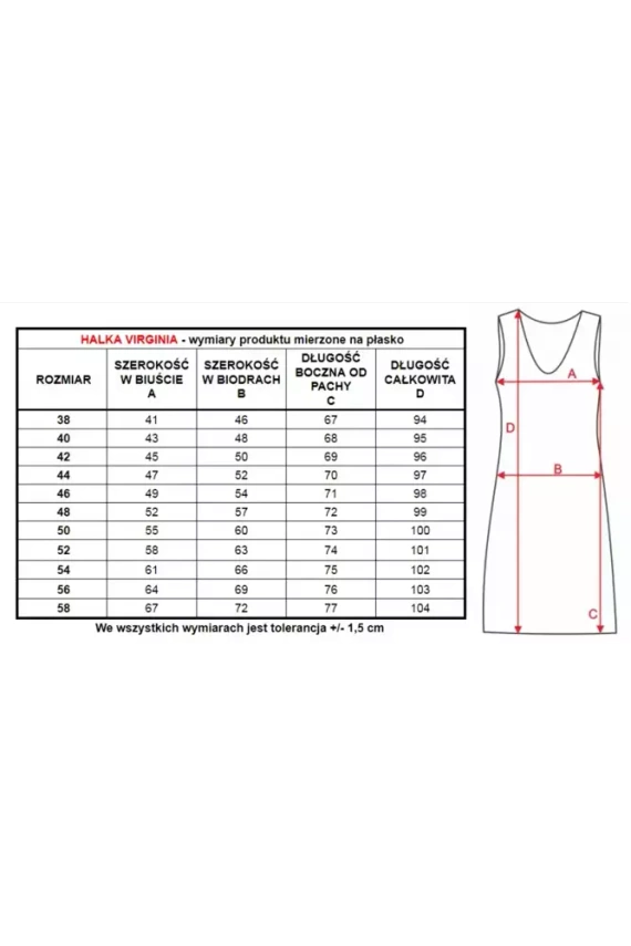 6199 Virginia halka koszula nocna damska Mewa biały