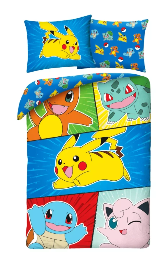 Pokemon Pościel bawełniana Kids 12 Halantex – 100% bawełna, zamek błyskawiczny, gramatura 115 g/m²