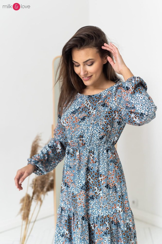 Lovely Dress Milk&Love sukienka ciążowa i do karmieniagranatowa w print