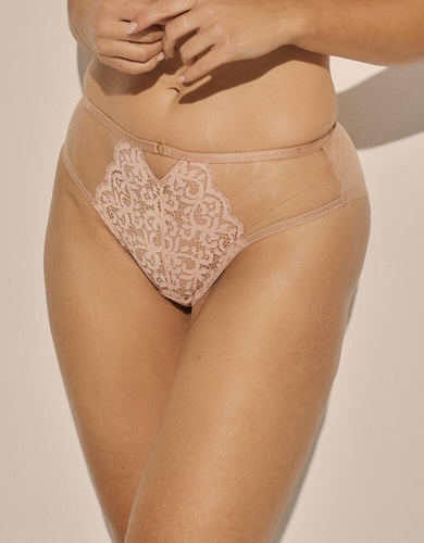 P-1149/2 Bella Figi Damskie Kinga - beżowy- różowy