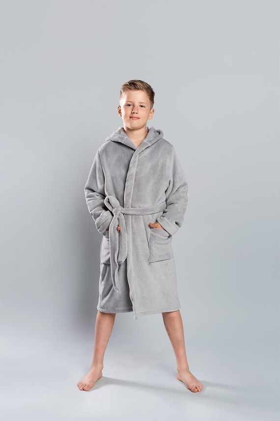 Mimas Italian Fashion Szlafrok chłopięcy - grafit
