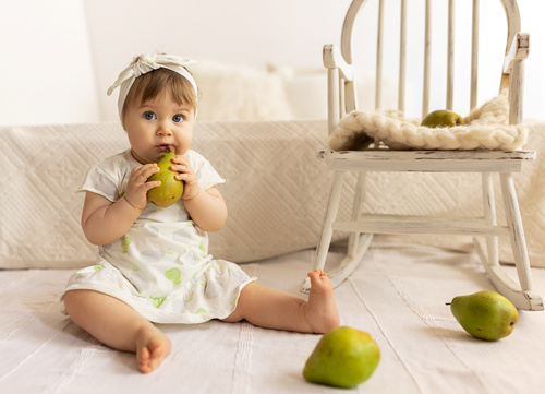 "Sweet Pears" Makoma Sukienka z falbanką 