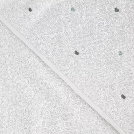 Baby 60 Serca niemowlęce okrycie kąpielowe Eurofirany biały/miętowy