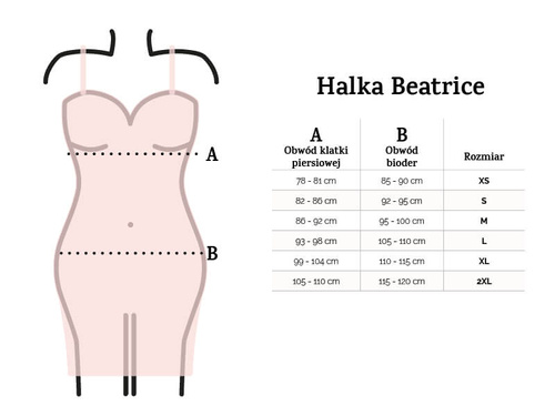 Beatrice Halka satynowa koszulka damska DKaren - granat