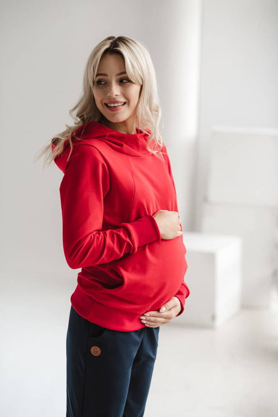 Milk Please Milk&Love bluza do karmienia czerwony