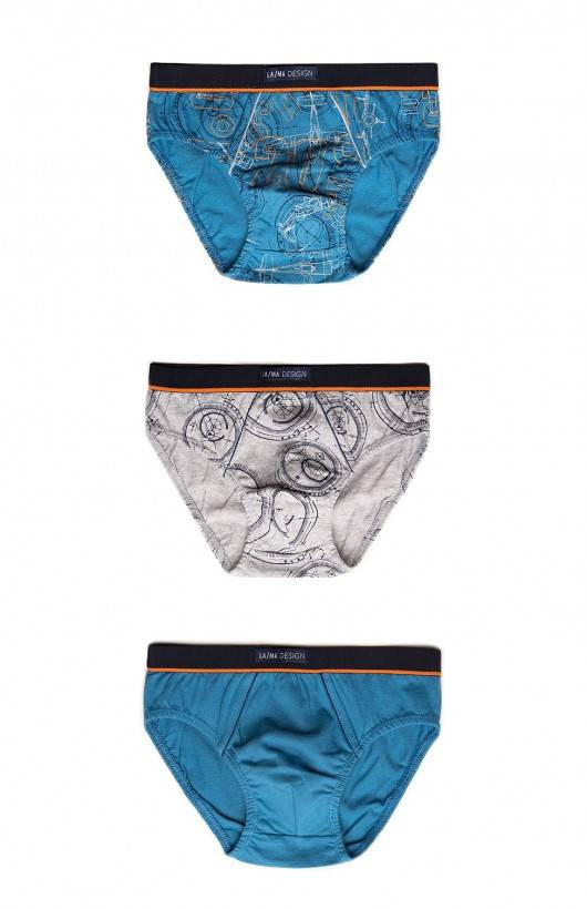 B-510 SD A'3 Lama Slipy chłopięce jeans-szary	