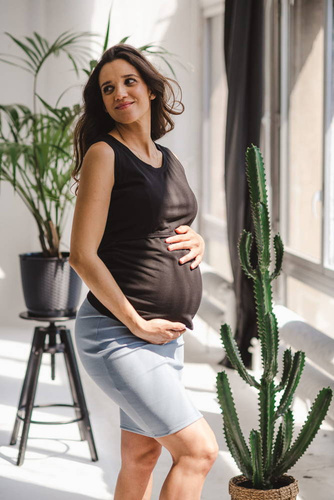 Spódnica ciążowa Tummy Milk&Love błękitny