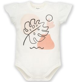 Z krótkim rękawem Body "Tiny Flowers" Pinokio - ecru