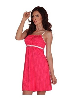 918 Kropki Koszula nocna na ramiączkach Forex - malina