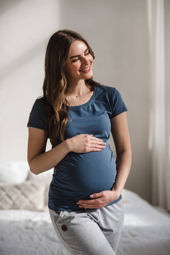 Belly Milk&Love bluzka ciążowa niebieski