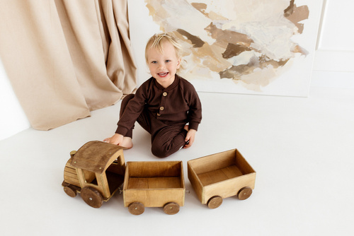 "Natural Waffel" Makoma Bluza mocha