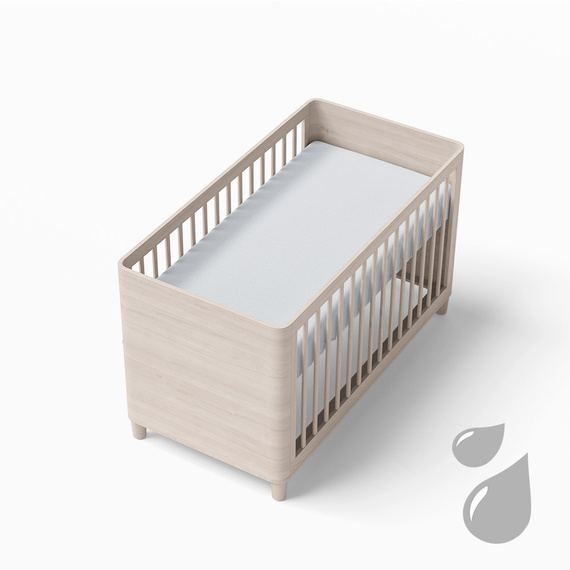 Eevi Prześcieradło dziecięce nieprzemakalny - jasny szary