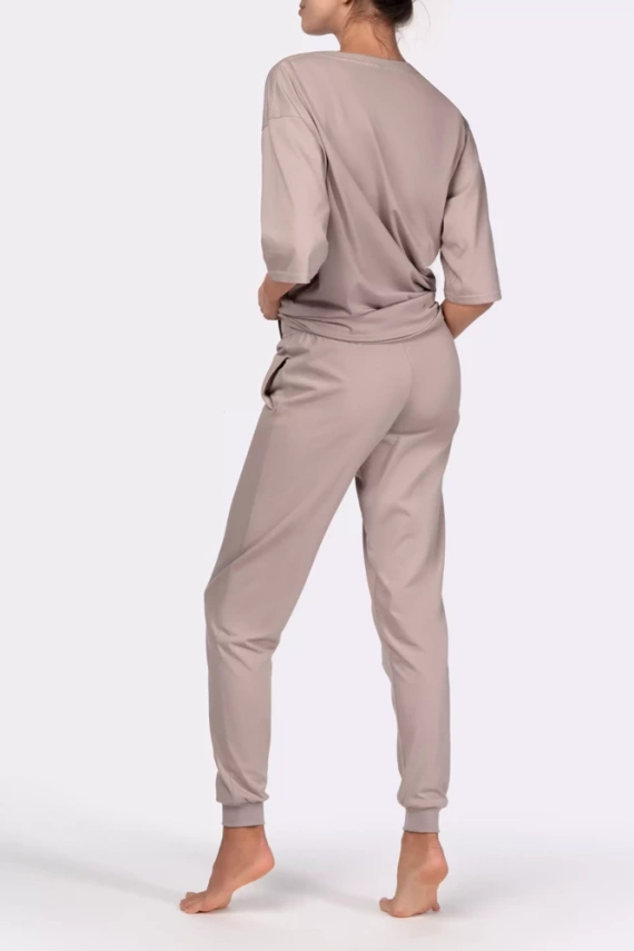 Homie shortsleeve Piżama damska Mona beige