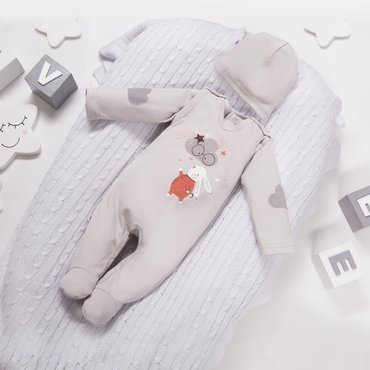 Mellow Ewa Klucze Śpiochy niemowlęce- szary