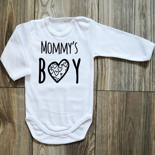 Body długi rękaw "Mommy’s BOY" Moocha czarne