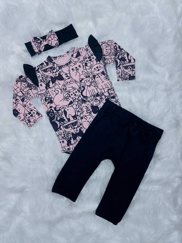 Kotki Bambarillo Body z długim rękawem pudrowy róż-granat